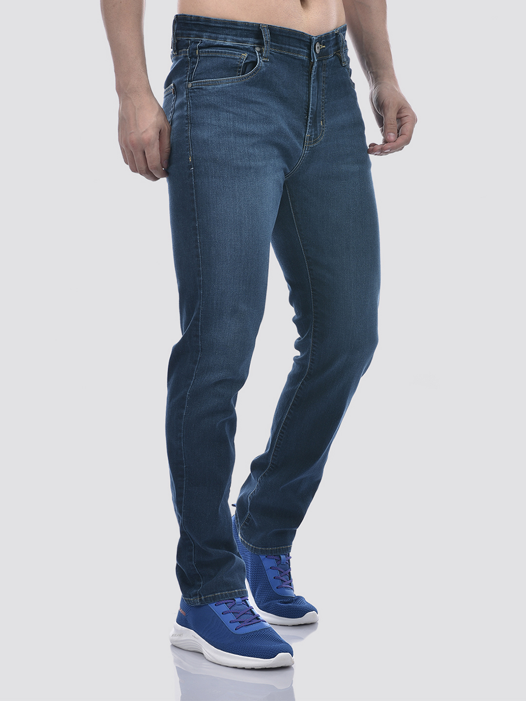 Numero Uno Men Solid Blue Jeans